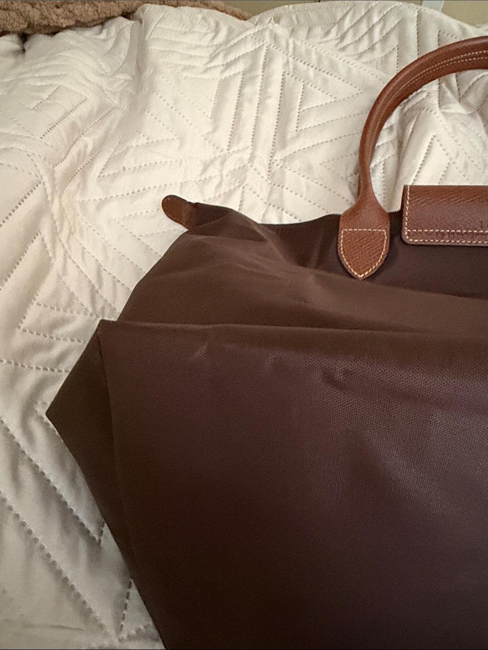 Longchamp Le Pliage Original Shoulder Tote in Brown - Picture 4 of 9